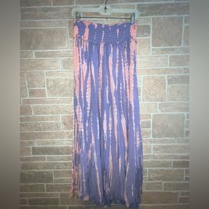 Surf Gypsy smocked waist Rayon wide leg pants size Large